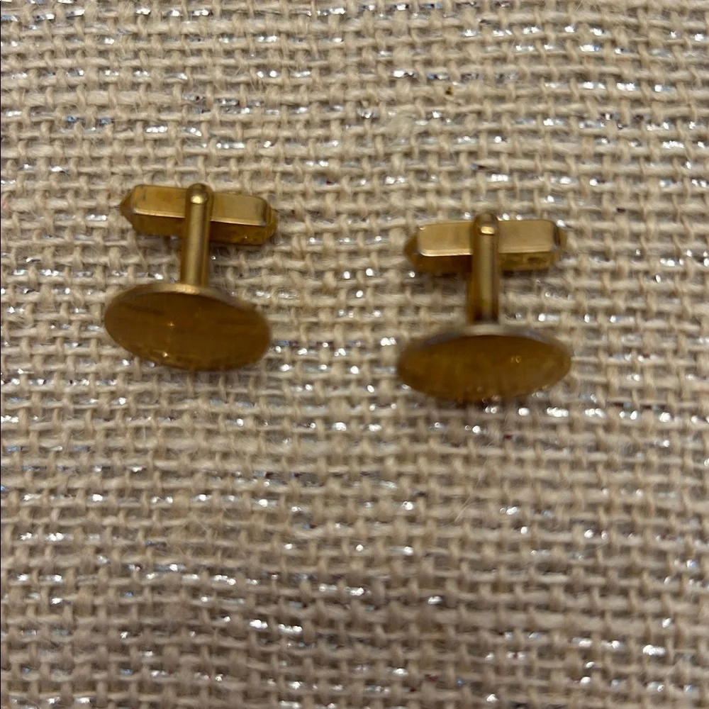 Vintage Round Goldtone Cufflinks